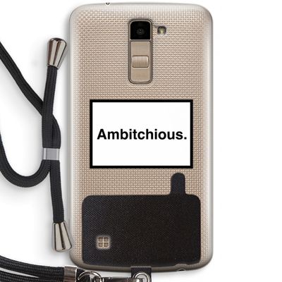 Ambitchious: LG K10 (2016) Transparant Hoesje met koord