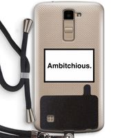 Ambitchious: LG K10 (2016) Transparant Hoesje met koord