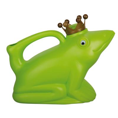 Gieter - Kikker/pad met kroon - groen - 1,7 liter - kunststof - kindergieters