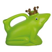 Gieter - Kikker/pad met kroon - groen - 1,7 liter - kunststof - kindergieters