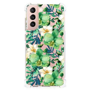 Samsung Galaxy S21 FE Case Orchidee Groen