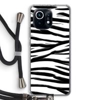 Zebra pattern: Xiaomi Mi 11 Transparant Hoesje met koord
