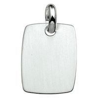 Graveerhanger zilver Poli/mat 25,5 mm hoog en 19,5 mm breed