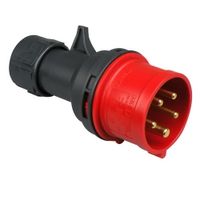 CEE krachtstroomstekker 16A 5 Polig 400V IP44 ABL schroefklemmen trekontlasting snelsluiting