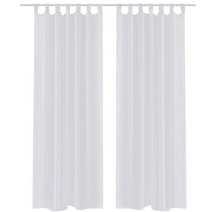 VidaXL Witte vitrage 140 x 225 cm 2 stuks