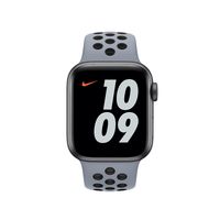 Apple origineel Nike Sport Band Apple Watch 38mm / 40mm / 41mm Obsidian / Mist Black - MG3V3ZM/A - thumbnail