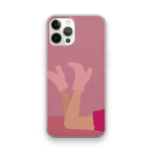 Pink boots: iPhone 12 Pro Transparant Hoesje