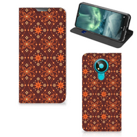 Nokia 3.4 Hoesje met Magneet Batik Brown