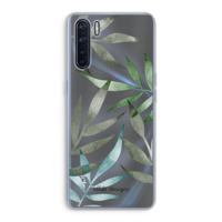 Tropical watercolor leaves: Oppo A91 Transparant Hoesje