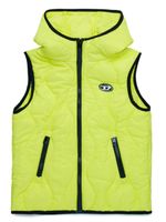 Diesel Kids gilet matelassé à logo brodé - Vert