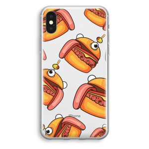 Hamburger: iPhone X Transparant Hoesje