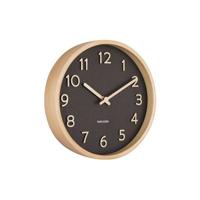 Karlsson - Wall clock Pure wood grain small black