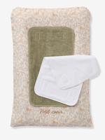 Aankleedkussen + 2 verschoningsmatjes BABYLON personaliseerbaar beige, bedrukt
