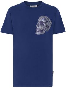 Philipp Plein t-shirt en coton à logo imprimé - Bleu