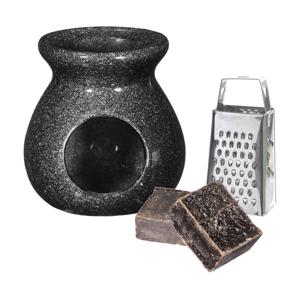 Ideas4seasons Amberblokjes/geurblokjes cadeauset - ylang ylang - inclusief geurbrander en mini rasp - Geurbranders