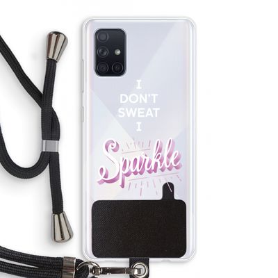 Sparkle quote: Samsung Galaxy A71 Transparant Hoesje met koord