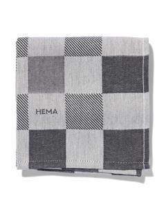 HEMA Theedoek 65x65 Katoen Met Ruiten (zwart)