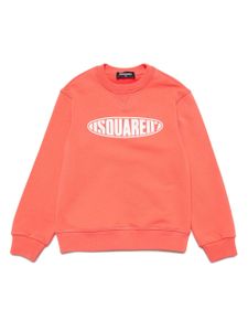 DSQUARED2 KIDS sweat en coton à logo imprimé - Orange