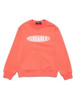 DSQUARED2 KIDS sweat en coton à logo imprimé - Orange