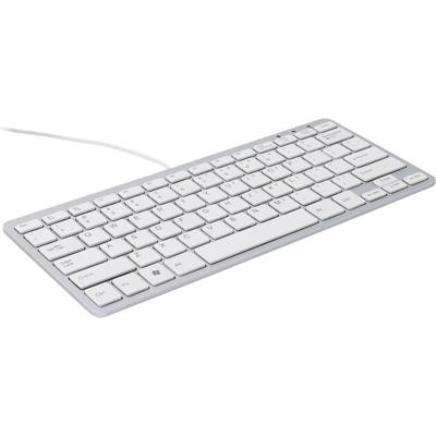 R-GO Tools Compact Toetsenbord USB QWERTY, Engels Wit Ergonomisch