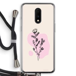 Roses are red: OnePlus 7 Transparant Hoesje met koord