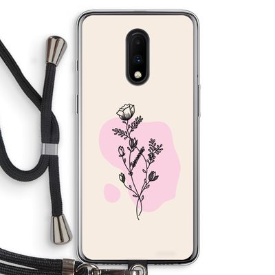 Roses are red: OnePlus 7 Transparant Hoesje met koord