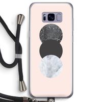 Marmeren cirkels: Samsung Galaxy S8 Transparant Hoesje met koord
