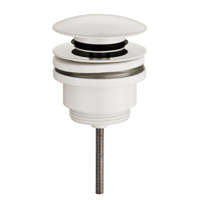 Wiesbaden Caral Clickwaste Afvoerplug 5/4" Glans Wit - Eenvoudig en Stijlvol