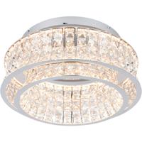 LED Plafondlamp - Trio Select Zevion - 1 Lichtpunt van 34 Watt - Dimbaar - Aanpasbare Lichtkleur - IP20 - Chroom - Metaal