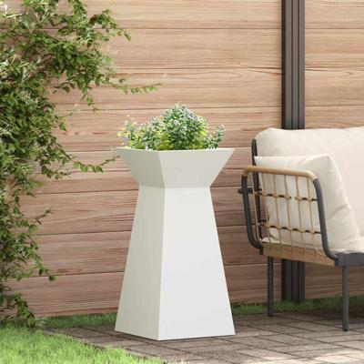 Pilaar Plantenbak Wit 35 x 35 x 73 cm Staal