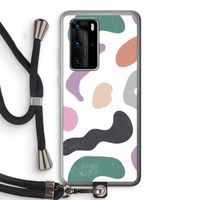 Memphis Shapes: Huawei P40 Pro Transparant Hoesje met koord