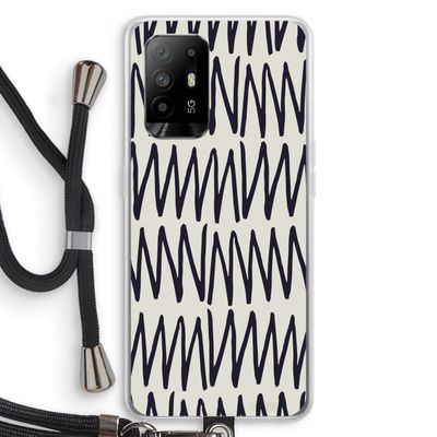 Marrakech Zigzag: Oppo A95 5G Transparant Hoesje met koord