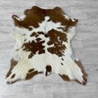 Kalfshuid bruin creme 100x90cm