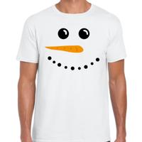 Sneeuwpop fout kerstkleding t-shirt - wit - heren - Kerst shirts / outfit - kerstdiner