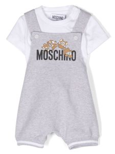 Moschino Kids ensemble à logo imprimé - Gris