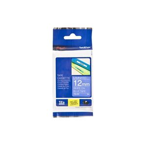 Huismerk Brother TZe-535 Labeltape 12mm Wit op Blauw