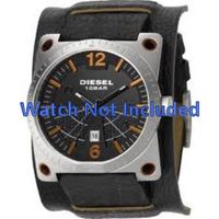 Horlogeband Diesel DZ1212 Onderliggend Leder Zwart 28mm