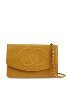 CHANEL Pre-Owned portefeuille à logo CC embossé (1997) - Marron