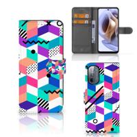 Motorola Moto G31 | G41 | Book Case | Blokken Kleurrijk