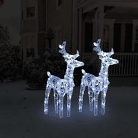 VidaXL Kerstrendieren 2 st 80 led&apos;s acryl koudwit