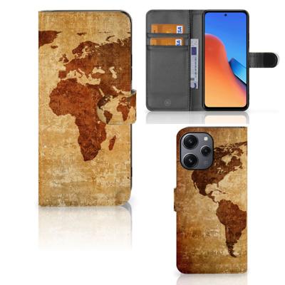 Xiaomi Redmi 12 | Flip Cover | Wereldkaart