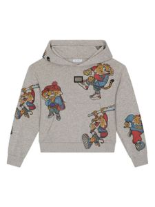 Dolce & Gabbana Kids hoodie à imprimé tigre - Gris