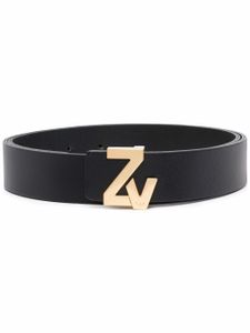 Zadig&Voltaire ceinture à boucle logo - Noir