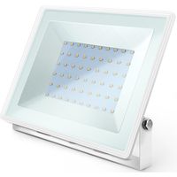 LED Bouwlamp 50 Watt - LED Schijnwerper - Aigi Iglo - Natuurlijk Wit 4000K - Waterdicht IP65 - Mat Wit - Aluminium - thumbnail