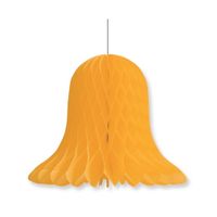 1x Kerstversiering gouden kerstklokken lampionnen 20 cm