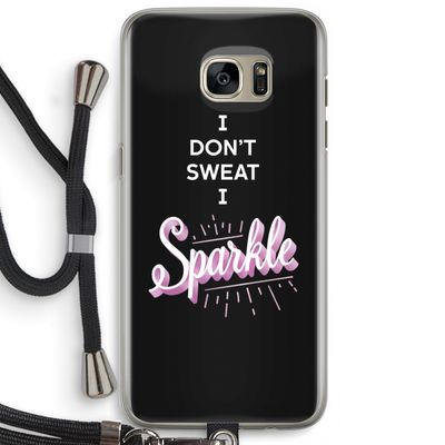 Sparkle quote: Samsung Galaxy S7 Edge Transparant Hoesje met koord