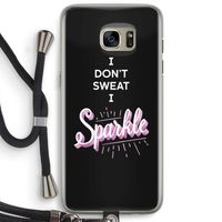 Sparkle quote: Samsung Galaxy S7 Edge Transparant Hoesje met koord