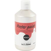 Creativ Company Tempera verf metallic , wit, 300 ml/ 1 doos