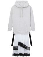 3.1 Phillip Lim robe-sweat bordée de dentelle - Gris - thumbnail