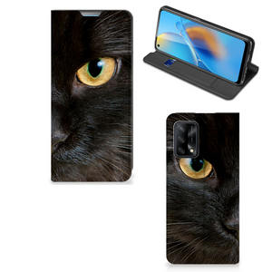 OPPO A74 4G Hoesje maken Zwarte Kat